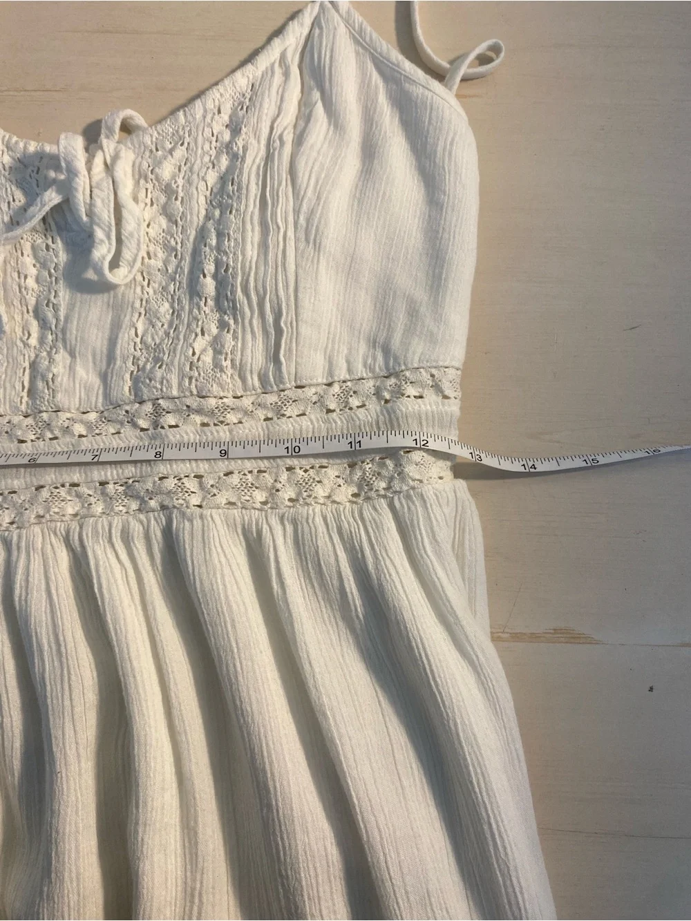 Abercrombie & Fitch Lace-Trim Smocked Tiered Maxi Dress